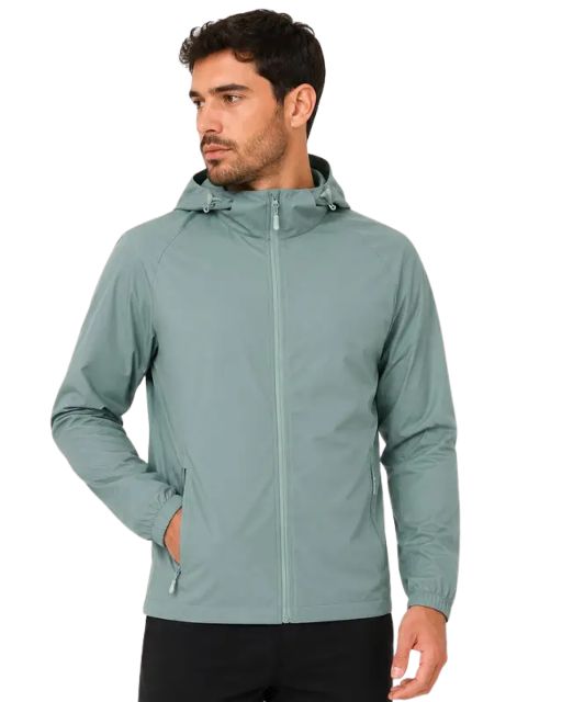 Corta-Vento Impermeável Masculina com Capuz | Leve, Respirável e Resistente à Água