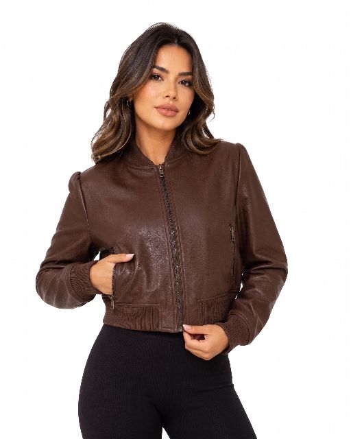 Jaqueta de Couro Puffer